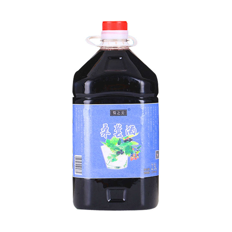 蜀之美厂家直销桑葚酒果酒自酿低度甜酒桑果酒散装5斤桶装酒包邮