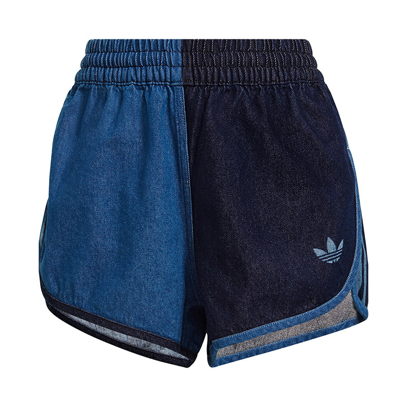 Adidas/阿迪达斯正品三叶草女子复古撞色牛仔运动短裤 GM5374