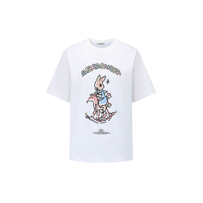 alexiasandra木马兔子印花T恤