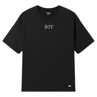 BOYLONDON基础百搭潮牌珍珠logo短袖2026春夏新款男女T恤N01018