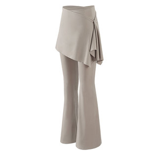 Aziztas屁帘瑜伽裤裙女秋冬高腰遮臀运动微喇裤普拉提训练健身裤