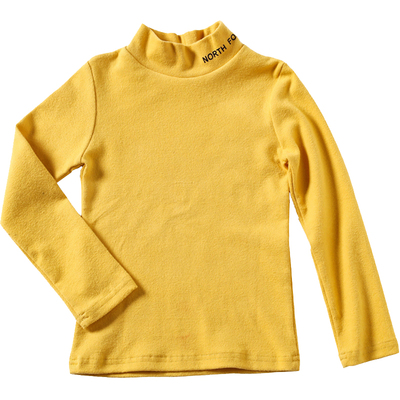 女童打底衫中领长袖纯棉内搭上衣