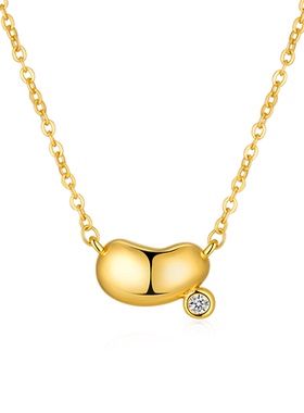 EAUFLORA豆子项链轻奢简约百搭金银色锁骨链女款2025新款颈链