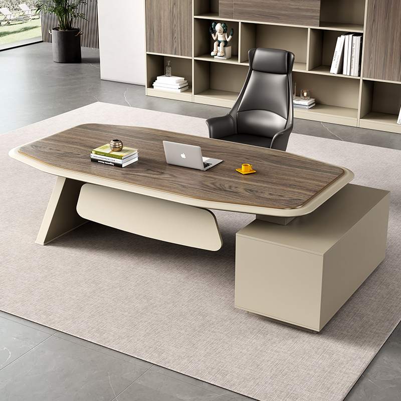 办公桌老板桌简约现代轻奢高级感总裁桌办公室大班Z台办公桌