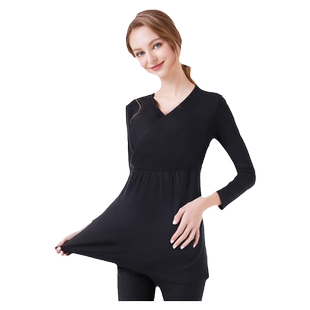 犬印本铺加厚月子服哺乳期衣服秋冬季外出保暖衣孕妇装斜开哺乳衣