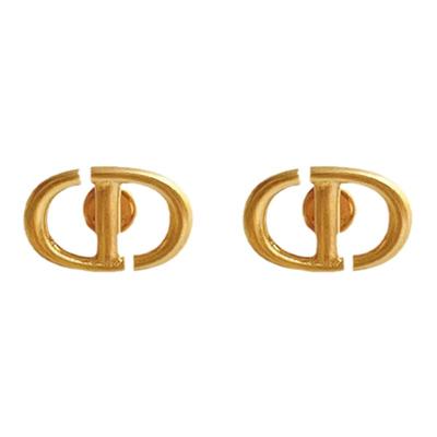 铜镀18K金欧美字母猪鼻子耳钉