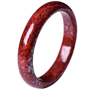 朱砂手镯天然原矿颗粒晶体砂原石颗粒妈妈手镯手饰不掉色女宽镯子