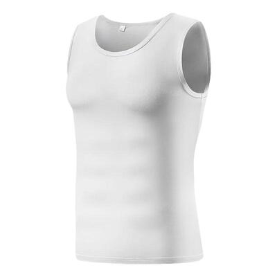 休闲纯棉男士V领宽松背心