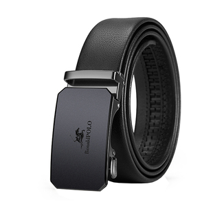 保罗高端男士真皮皮带新款商务自动扣纯牛皮潮流休闲裤腰带送老公