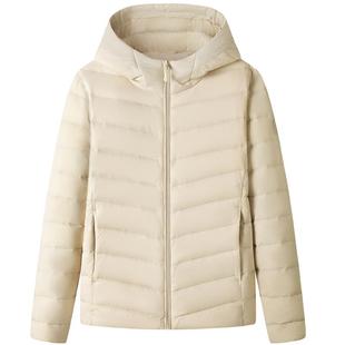 combo/康博轻薄短款连帽排骨羽绒服女士2025秋冬新款轻便纯色外套