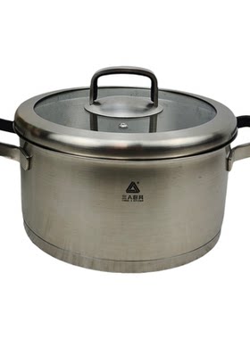 精品三A厨具304不锈钢加厚底汤锅炖锅汤煲煮锅玻璃盖20-24CM
