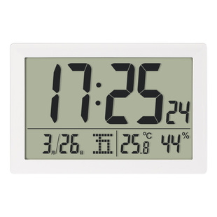 数字时钟表电子摆台式桌面大屏自动对时间显示温湿度电池挂墙带秒