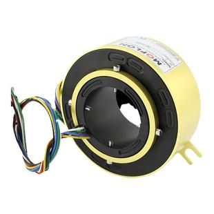 默孚龙中空滑环V0级旋转导电滑环集电环刷过孔内径2 6 12路连接器