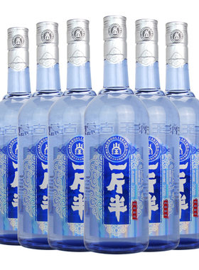 蒙古王750ml一斤半52度纯粮白酒