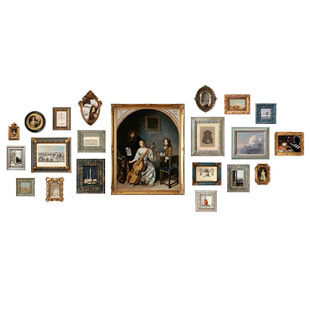 美式复古装修欧式客厅背景墙组合装饰画餐厅艺术壁画卧室法式挂画