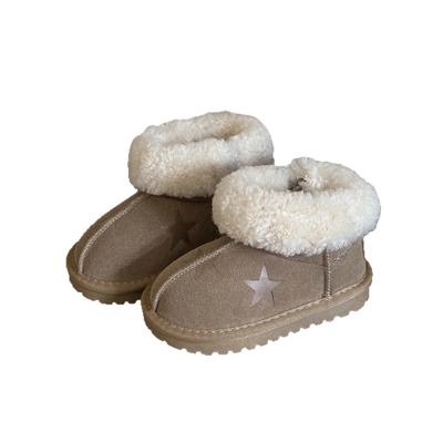 艾尚萌正品儿童加绒加厚雪地靴