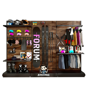 露营洞洞板装备墙登山睡袋户外收纳金属货架野炊胡桃木徒步置物架