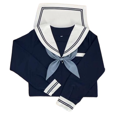 白领绀二本水手服校供百褶裙套装