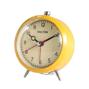 新品 |送电池| 日本dulton复古金属静音闹钟台座钟表床头叫醒学生
