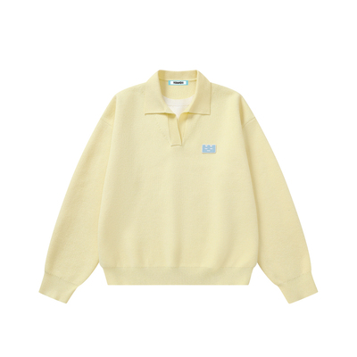 TGWALL假两件翻领毛衣