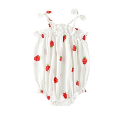 女宝宝吊带包屁衣超萌洋气夏装