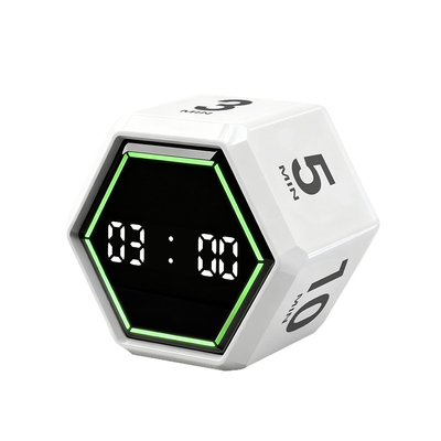 六面时间可调的翻转计时器带时钟