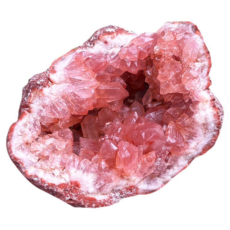 阿根廷天然粉水晶簇高端标本摆件