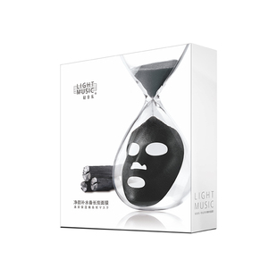 轻音乐备长炭面膜20片清洁细致毛孔黑头补水保湿官方旗舰正品