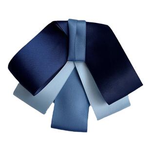 蓝色邮政建农商银行头花领结套装网兜护士保险工作制服领花女别针