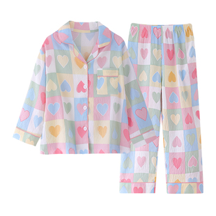 儿童睡衣2025新款女童春秋款云朵棉长袖女孩公主夏季中大童家居服