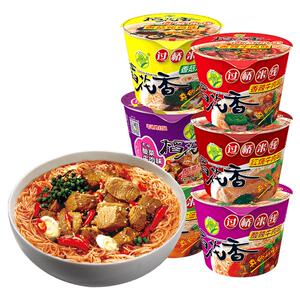 稻花香过桥米线方便粉丝米粉酸辣牛肉味方便面速食泡面整箱6桶装