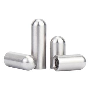 304不锈钢内螺纹圆头圆柱销空心销带孔销子定位销M4M5M6M8M10M12