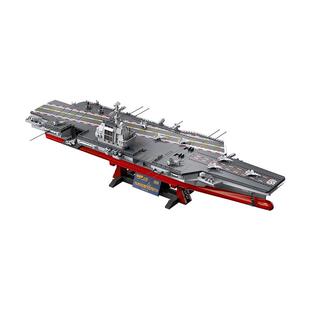 费米盒子福建舰航母军事模型拼装积木高难度男孩益智玩具超市同款