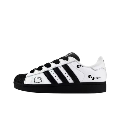 球鞋定制adidas originals Superstar 2 月光黑喵 低帮女子板鞋