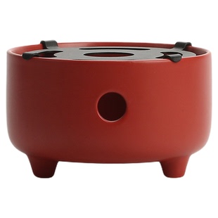 宜集堂喜庆风高足烛火温茶炉蜡烛加热底座陶瓷高颜值高端茶壶保温