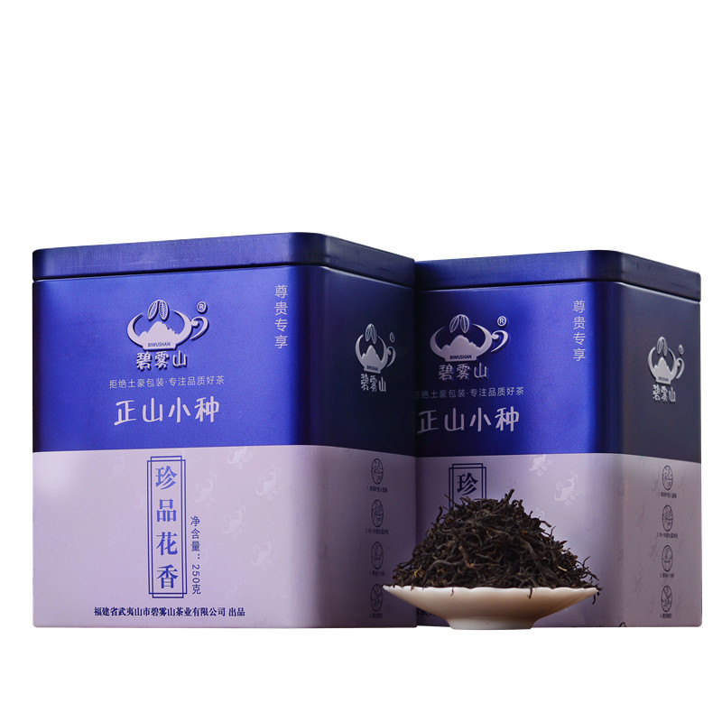 【碧雾山珍品花香正山小种】桐木关奇种野小菜茶细条红茶特级500g