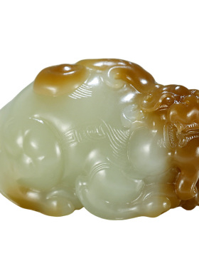 和田玉貔貅手把件男款