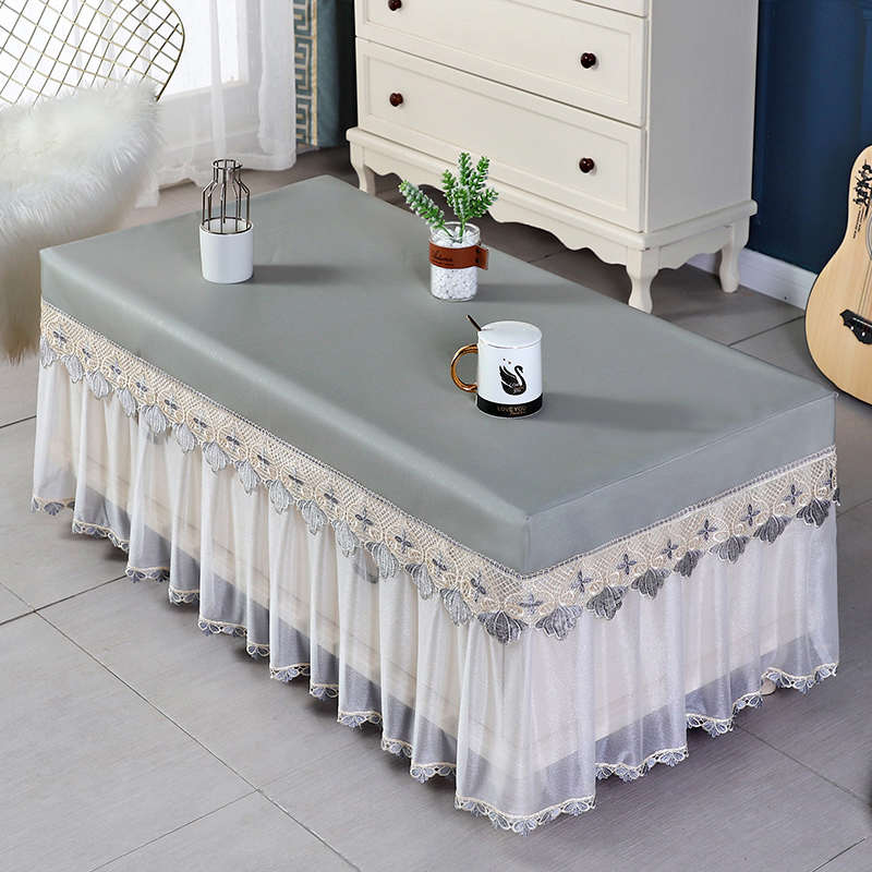 垂纱茶几桌布餐桌皮罩防水防油防尘罩欧式长方形家用电炉烤火桌罩