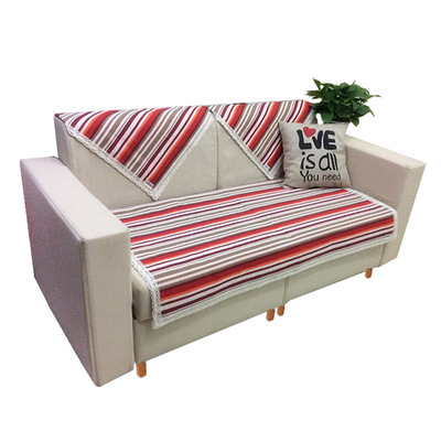 条纹四季棉麻实木老粗布可定制