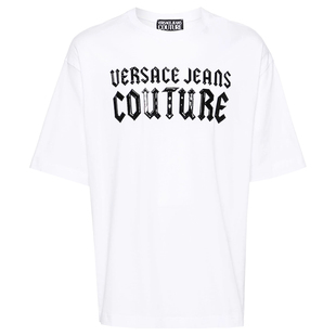 Versace/范思哲VJ 男士奢潮宽松纯棉圆领短袖T恤 77GAHL02 CJ01L