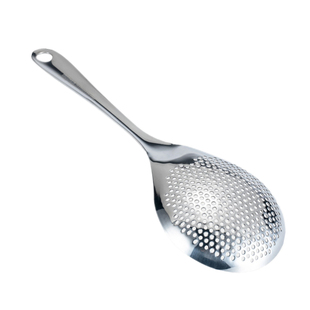 仙德曼304不锈钢漏勺家用一体成型细密漏孔加厚防烫过滤勺油炸勺