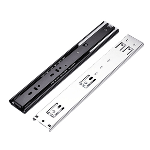 东泰DTC抽屉滑轨无阻尼缓冲三节托底导轨自吸衣柜全拉出侧装反弹