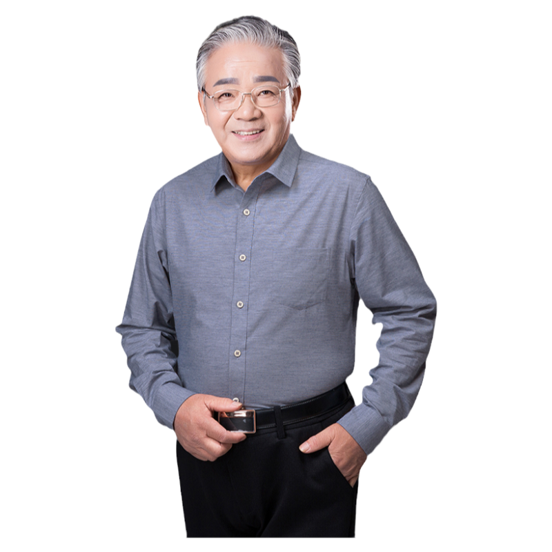 爸爸长袖衣服翻领夏季薄款衬衫