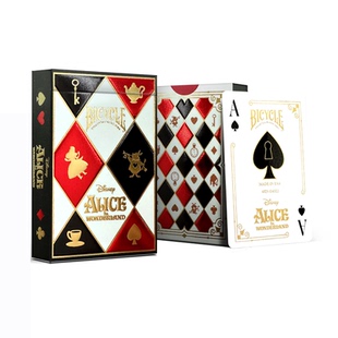 Bicycle迪士尼扑克牌联名周边收藏创意扑克纸牌爱丽丝梦游仙境
