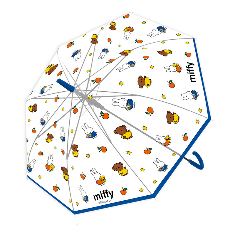 MIFFY米菲儿童透明可爱长柄雨伞
