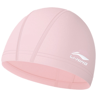 李宁儿童泳帽男孩布料防水不勒头青少年大号可爱加大训练专业游泳