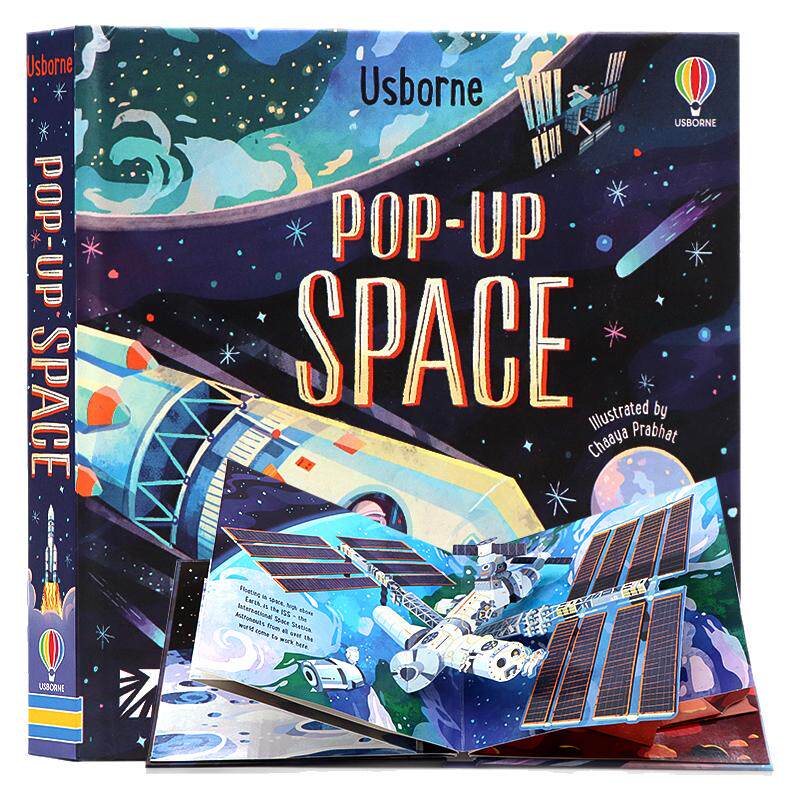 Usborne 太空立体书 英文原版 Pop-Up Space 科普读物 翻翻书儿智力开发空间想象趣味绘本 亲子互动 3D视觉立体书启蒙认知