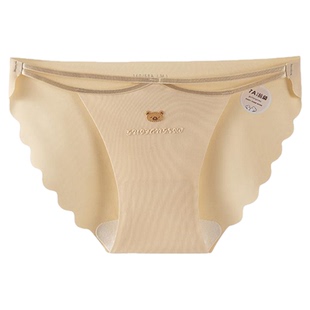 黛冰芯新款无痕超薄冰丝内裤女性感高开叉7A抗菌纯棉裆三角短裤女