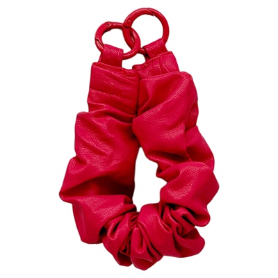 超好看皮质手机挂绳手腕挂件独特皱褶松紧弹力腕带手绳ins时尚网红挂饰高级新款链包包钥匙扣相机垫片皮绳壳