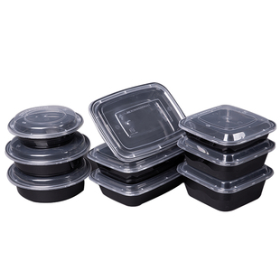 迅胜美式圆Y900ml一次性餐盒打包盒外卖长方形750ml高档饭盒汤碗